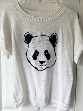 Panda design Mossimo Supply Co. White Knit top.